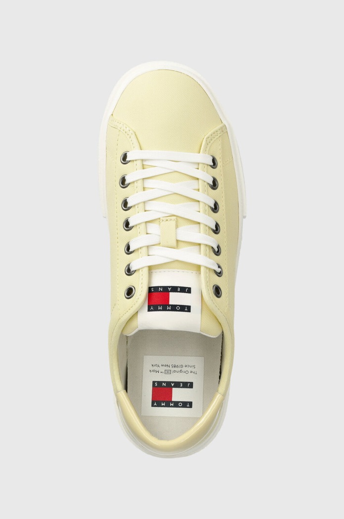 Tommy Jeans tenisówki TJW FOXING FLATFORM SNEAKER żółty EN0EN02480