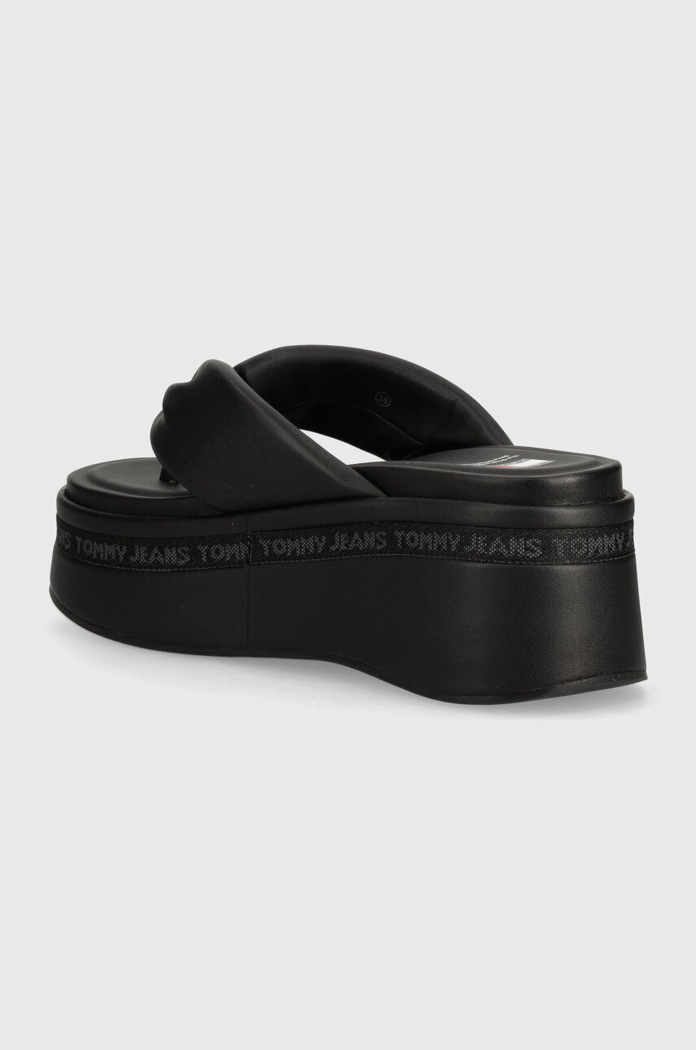 Obuv Žabky Tommy Jeans TJW WEDGE SANDAL EN0EN02457 čierna