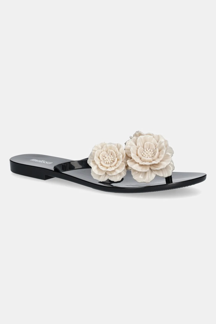 Šľapky Melissa MELISSA HARMONIC SPRINGTIME AD plochý čierna M.35704.AT136