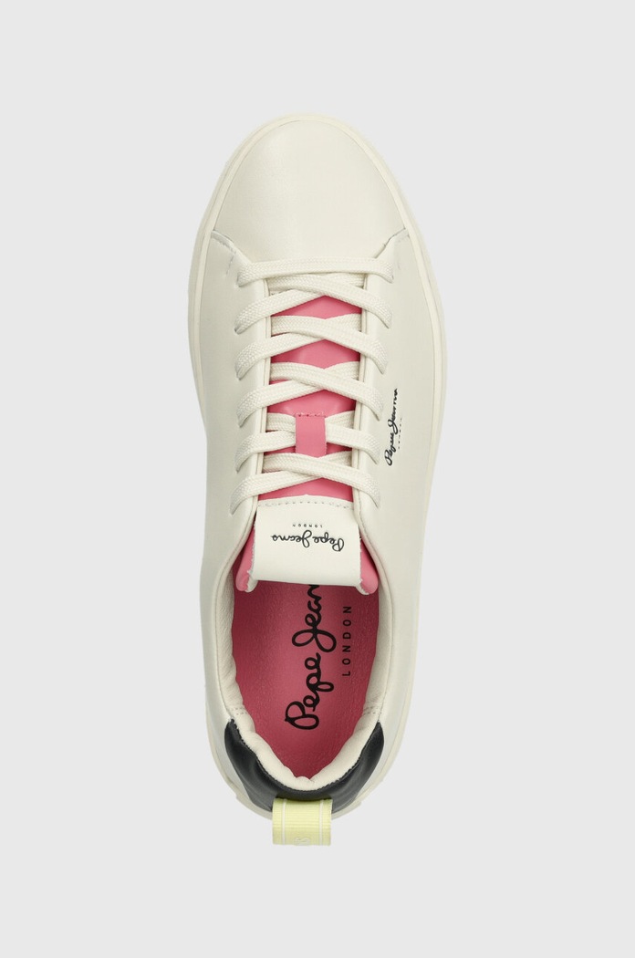 Δερμάτινα sneakers Pepe Jeans PLS00005 λευκό PLS00005
