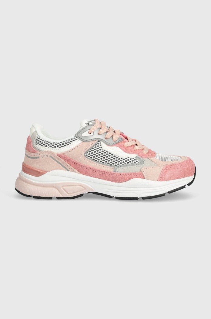 Sneakers boty Pepe Jeans PLS60003 semišová kůže růžová PLS60003