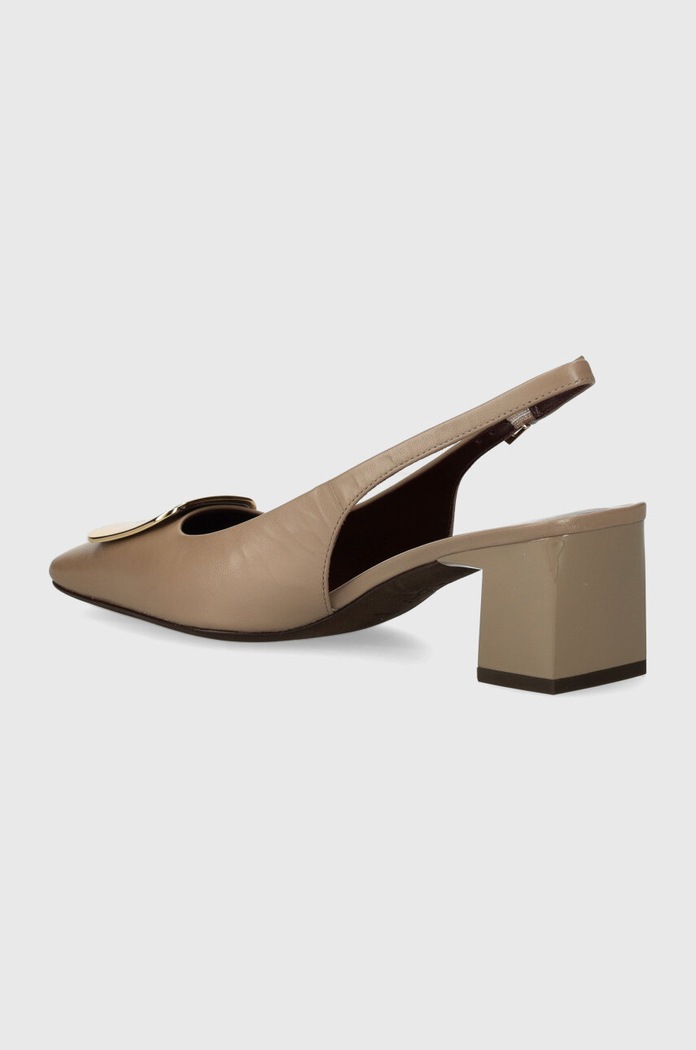 Boty Kožené lodičky Tory Burch Georgia Slingback 156479.200 béžová
