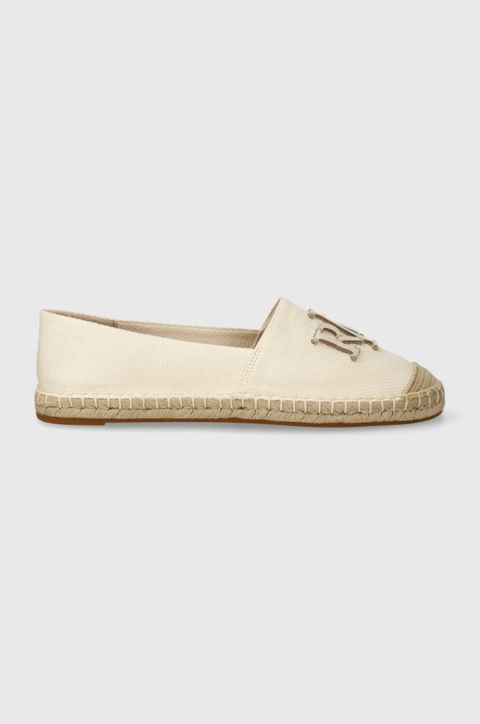 Lauren Ralph Lauren espadrilky dámske z kože Cameryn 802920405006.100 béžová SS26