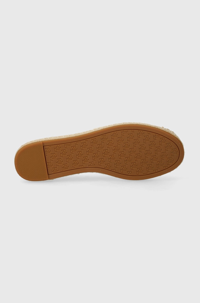 Lauren Ralph Lauren espadrilky dámske z kože Cameryn 802920405006.100 béžová