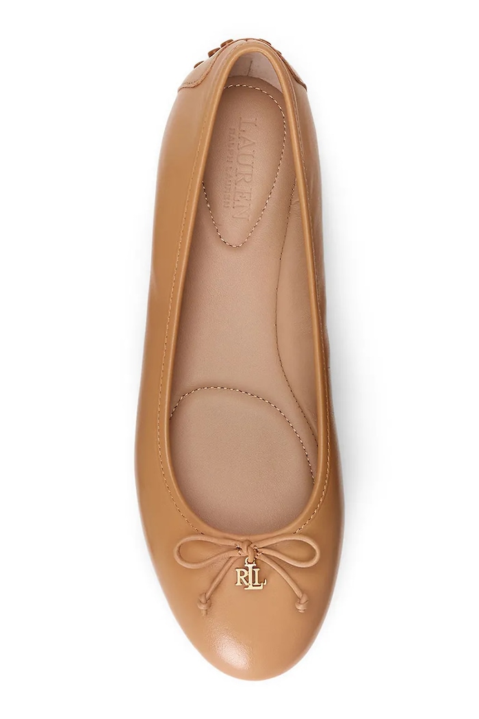 Încălțăminte Lauren Ralph Lauren balerini de piele Jayna 802927941006.101 bej
