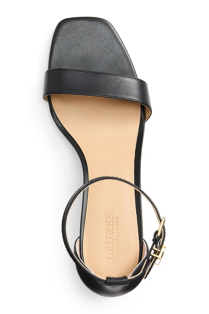 Lauren Ralph Lauren sandale de piele Logan negru 802927949001.001