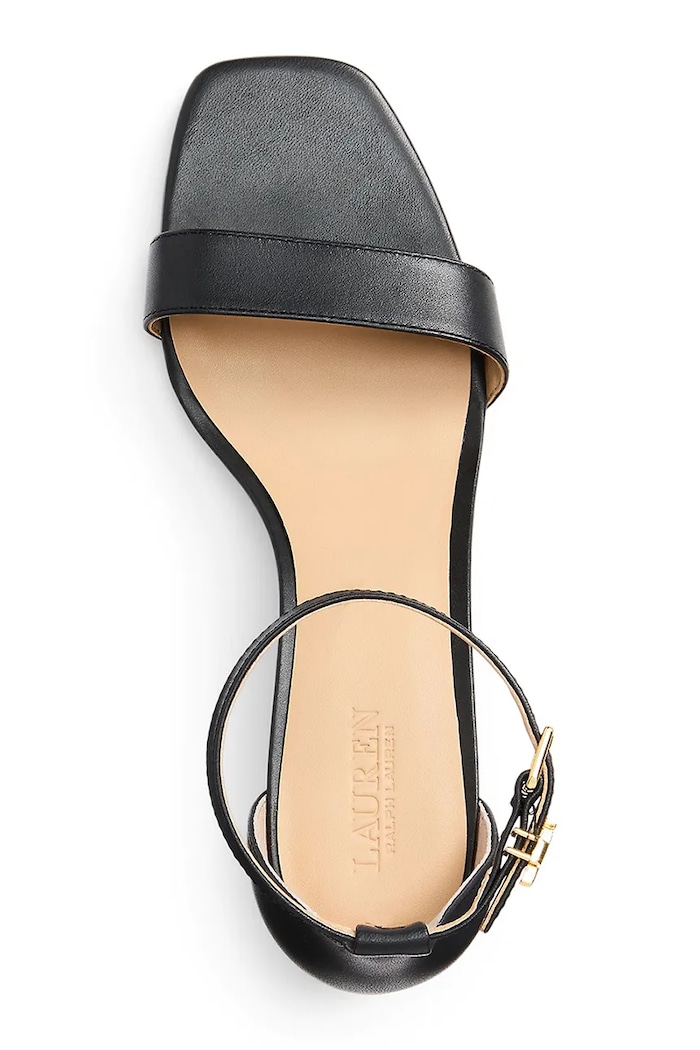 Lauren Ralph Lauren sandale de piele Logan negru 802927949001.001