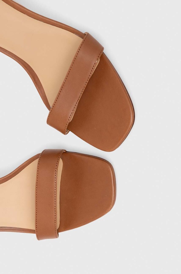 Kožené sandále Lauren Ralph Lauren Logan 802927949002.270 hnedá