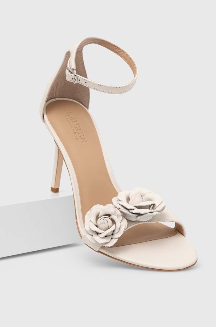 Lauren Ralph Lauren sandały skórzane Allie 802935571005.100 biały SS24