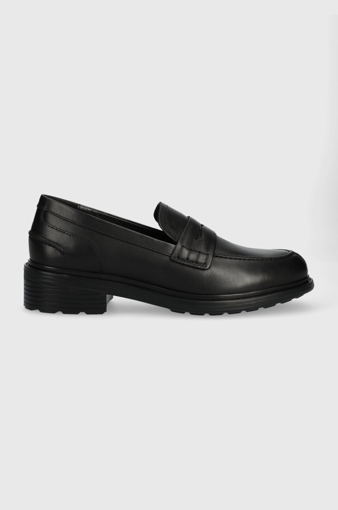 Kožené mokasíny Geox D WALK PLEASURE přírodní kůže černá D36TGF.00043.C9999