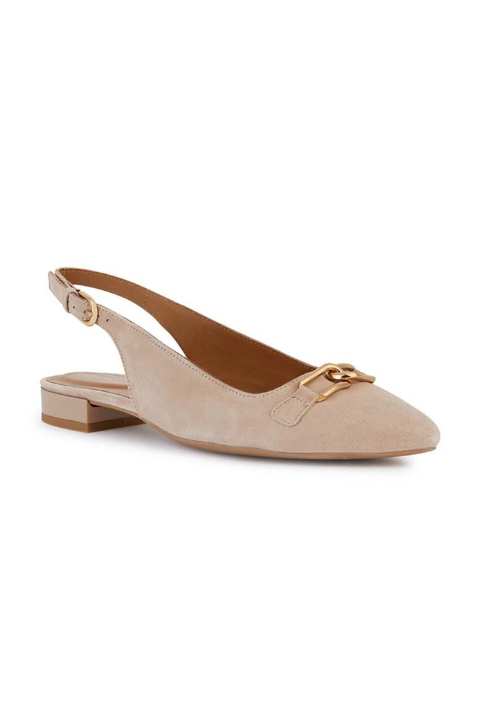 Semišové baleríny Geox D CHARYSSA D459BB.00021.C8156 béžová SS24
