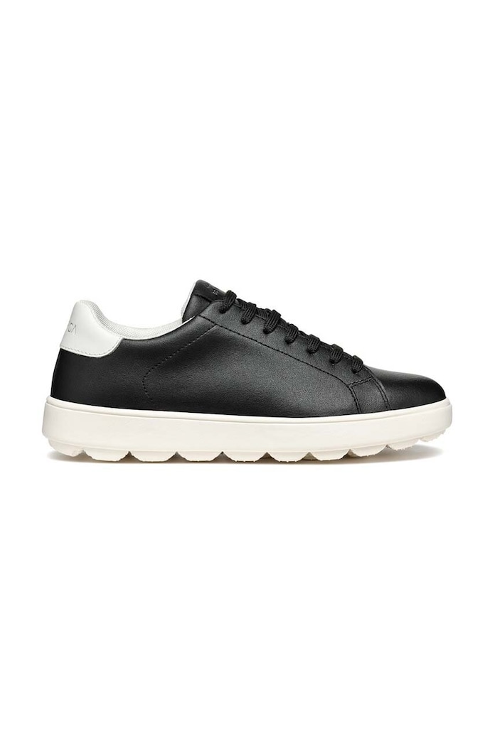 Geox sneakersy skórzane D SPHERICA ECUB-1 płaska czarny D45WEA.0009B.C0127