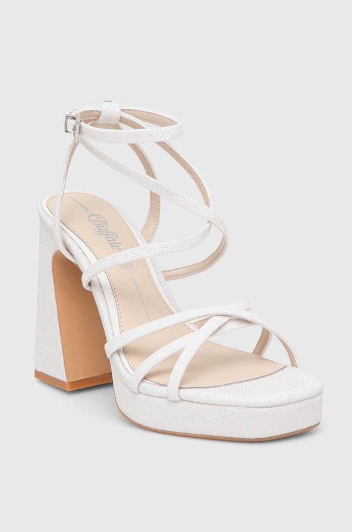 Sandale Buffalo LIV MSS široka potpetica bijela 1291540.WHT