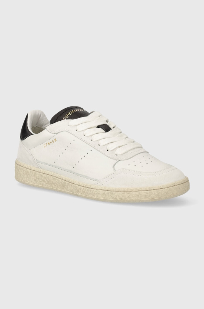 Kožené sneakers boty Copenhagen Leather mix plochá bílá CPH255