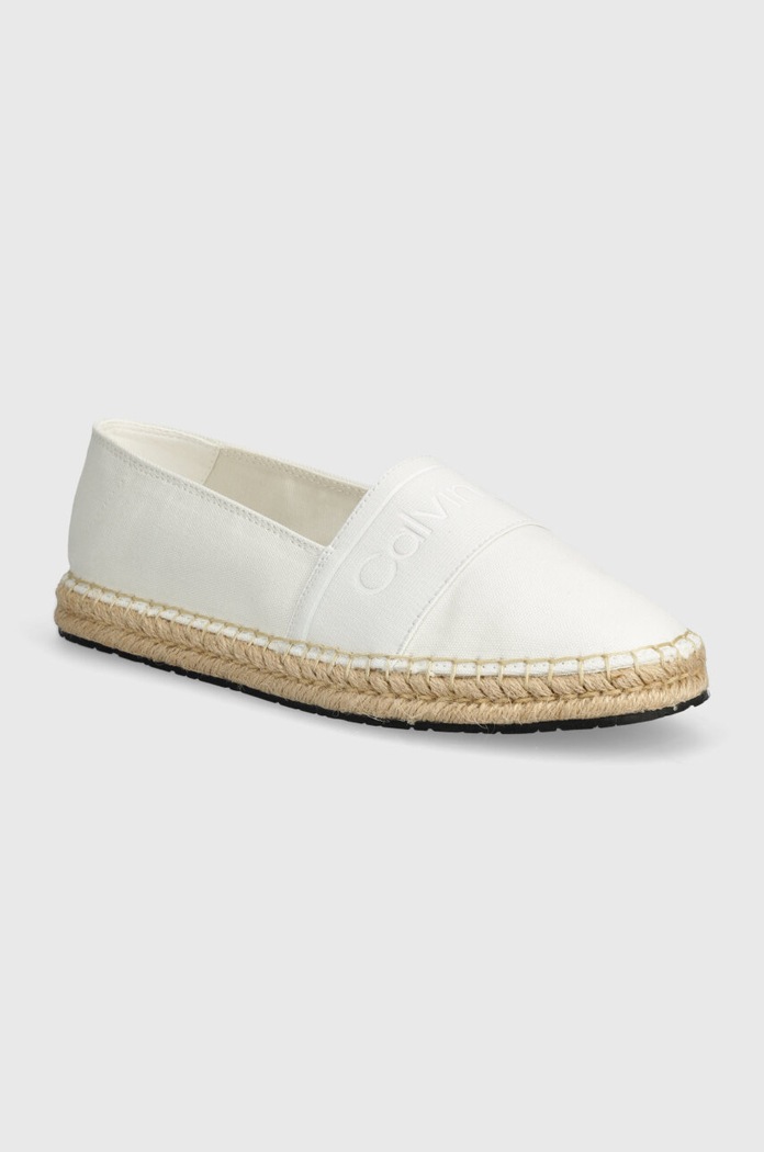 Εσπαντρίγιες Calvin Klein ESPADRILLE HE φλατ λευκό HW0HW01918