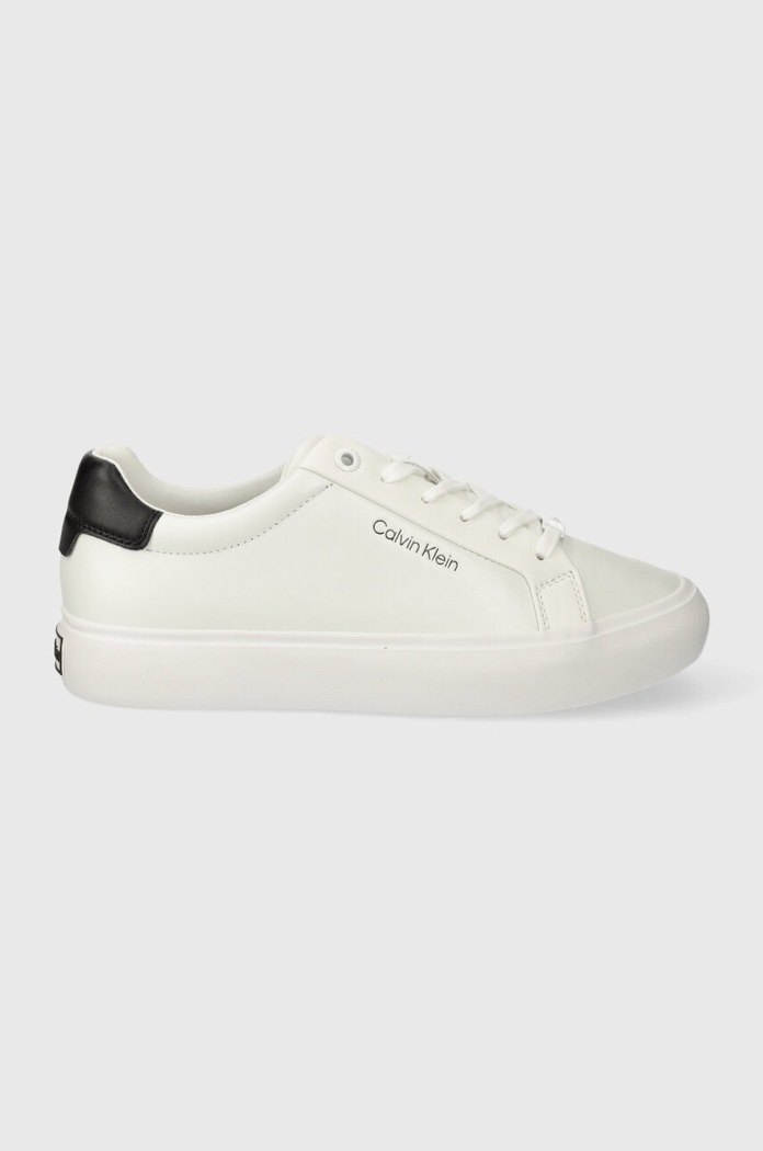 Calvin Klein sneakersy VULCANIZED LACE UP LTH imitacja skóry licowej biały HW0HW02037