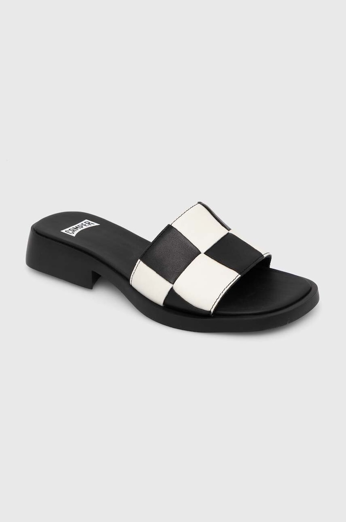 Încălțăminte Camper slapi de piele TWS K201603.003 negru