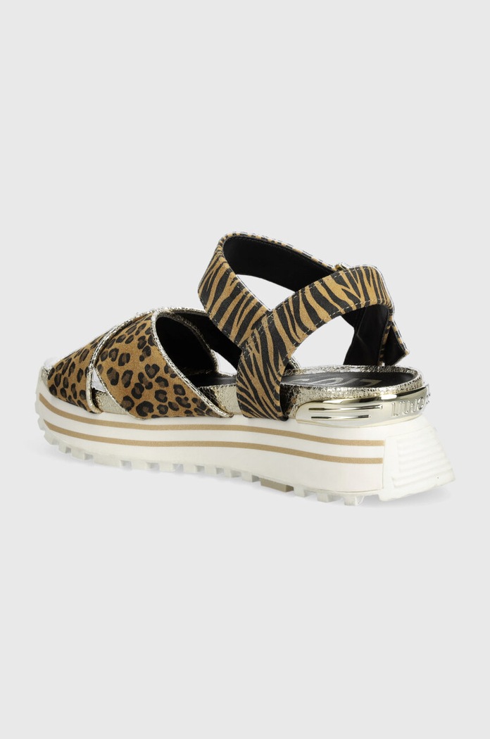 Cipők Liu Jo velúr szandál LIU JO MAXI WONDER SANDAL 11 BA4105PX195S19C1 bézs