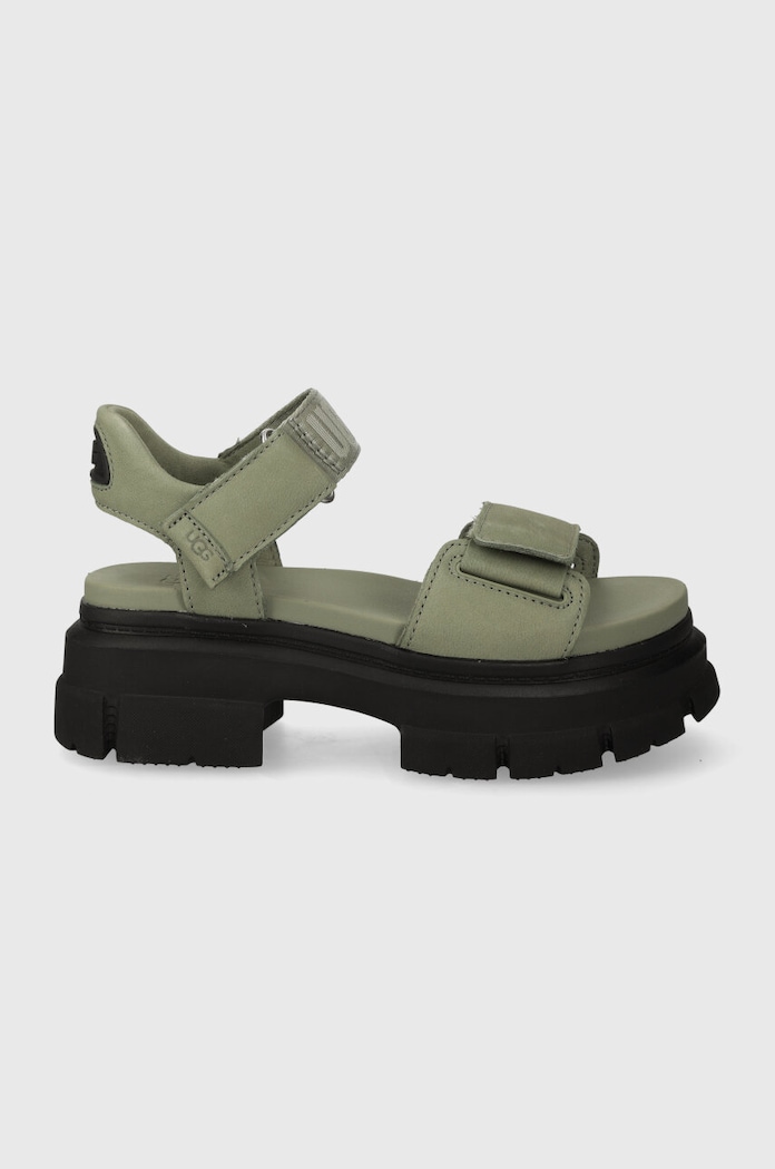 UGG sandały Ashton Ankle płaski zielony 1136764.SDC