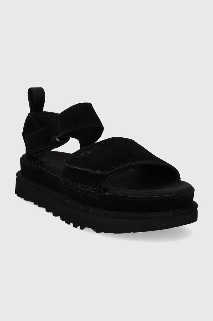 Πέδιλα σουέτ UGG Goldenstar 1136783.BLK μαύρο AA00