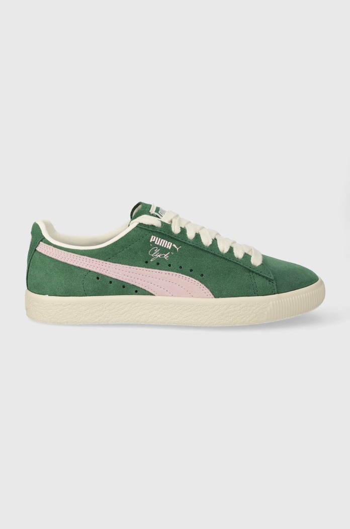Σουέτ sneakers Puma Clyde OG Clyde OG φλατ πράσινο 391962