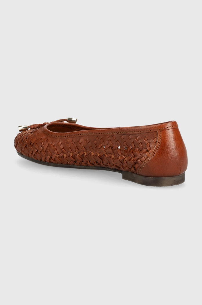 Obuwie U.S. Polo Assn. Baleriny skórzane JULIA JULIA001W.4L1 brązowy