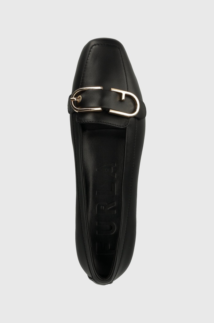 Kožené baleríny Furla FLOW černá YH46FOW.BX2680.O6000