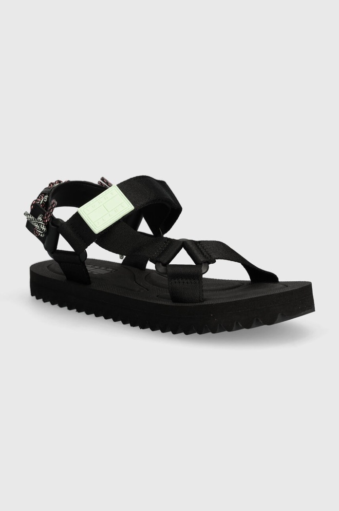 Tommy Jeans sandale TJW EVA SANDAL textil negru EN0EN02530