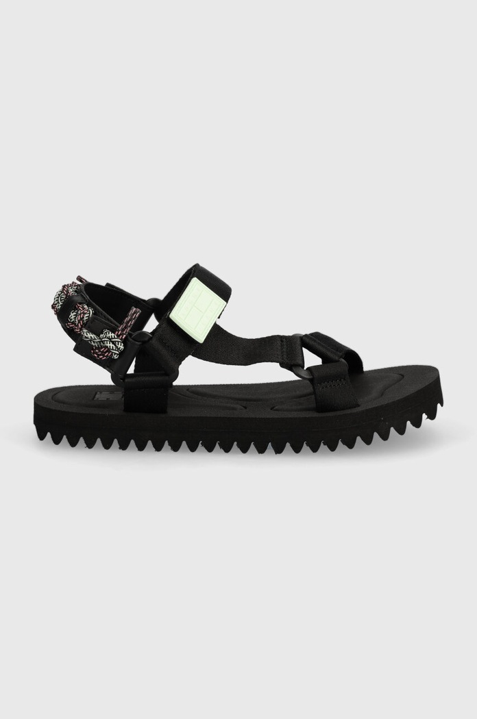 Tommy Jeans sandale TJW EVA SANDAL EN0EN02530 negru SS24