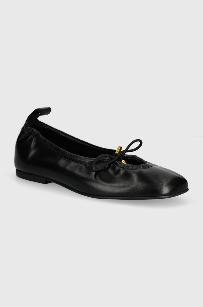 Alohas bőr balerina cipő Rosalind fekete S100303.04