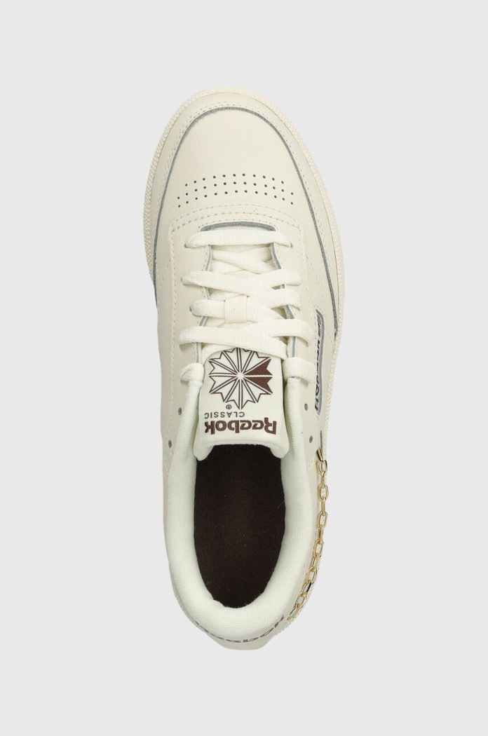 Reebok Classic sneakersy skórzane Club C 85 beżowy 100074237