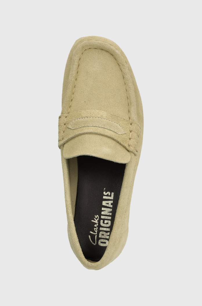 Clarks Originals mokasyny skórzane Wallabee Loafer beżowy 26173508