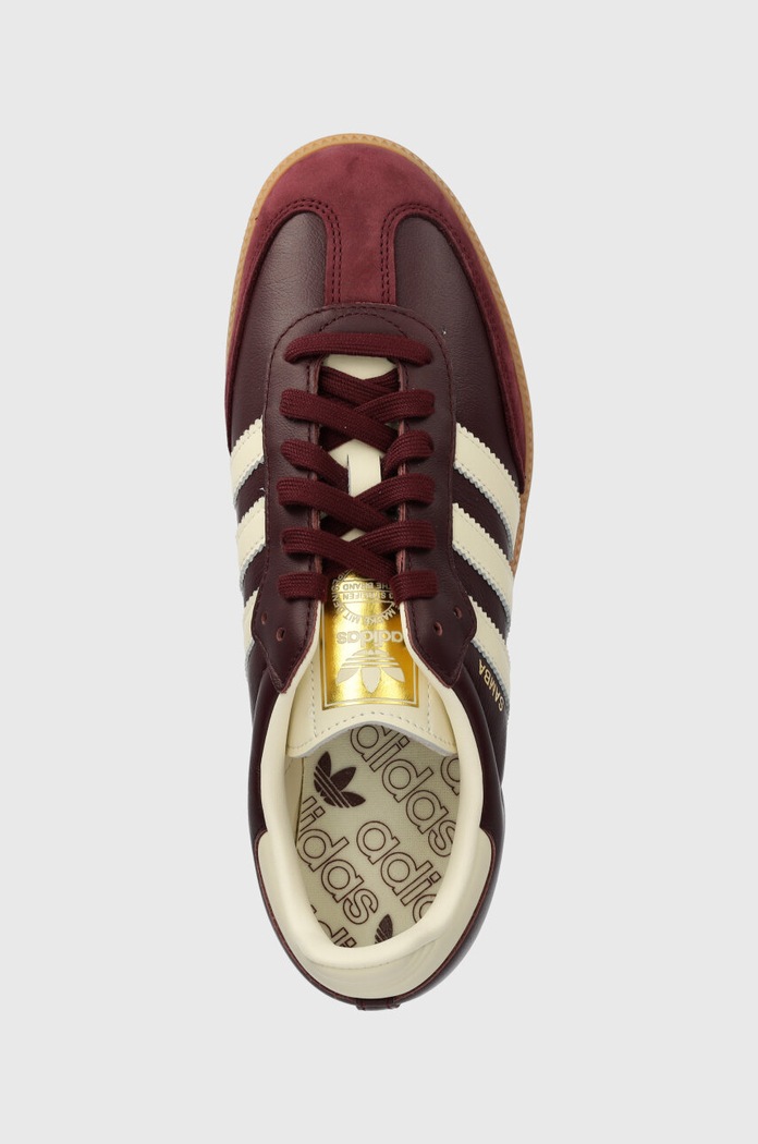 Kožené tenisky adidas Originals Samba OG burgundské ID0477