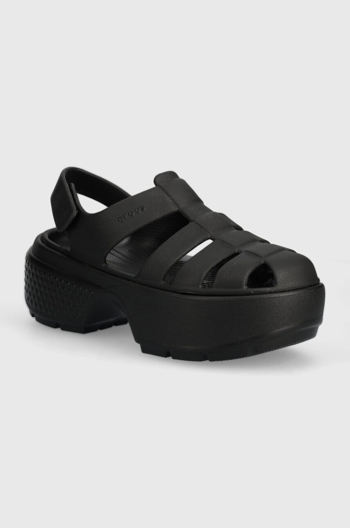 Sandály Crocs Stomp Fisherman Sandal platforma černá 209938.001