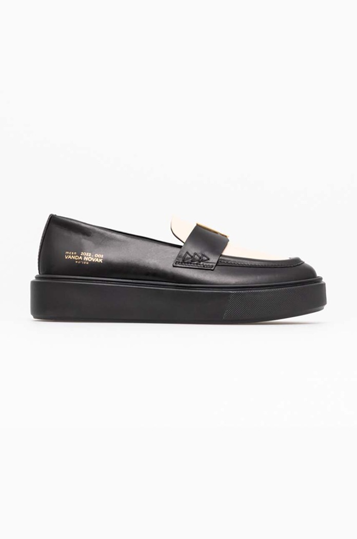 Vanda Novak mocasini de piele Kayla piele negru Kayla.Bic.ivory