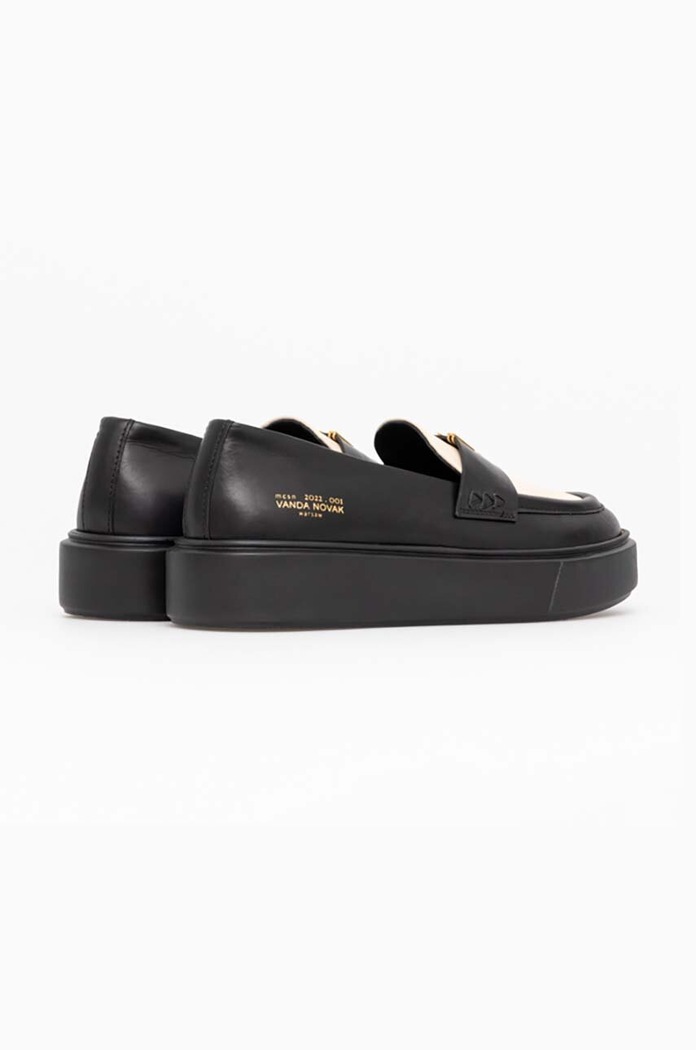 Încălțăminte Vanda Novak mocasini de piele Kayla Kayla.Bic.ivory negru