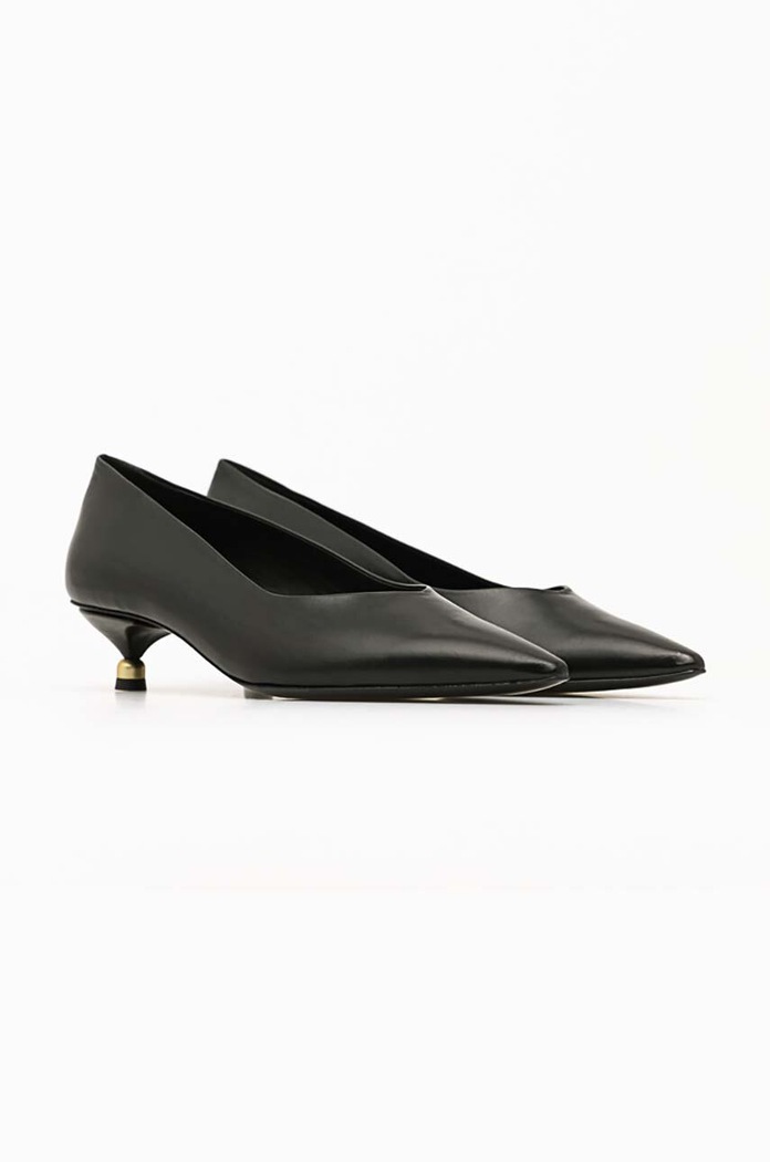 Vanda Novak czółenka skórzane Diana Diana.Deep.Black czarny SS26