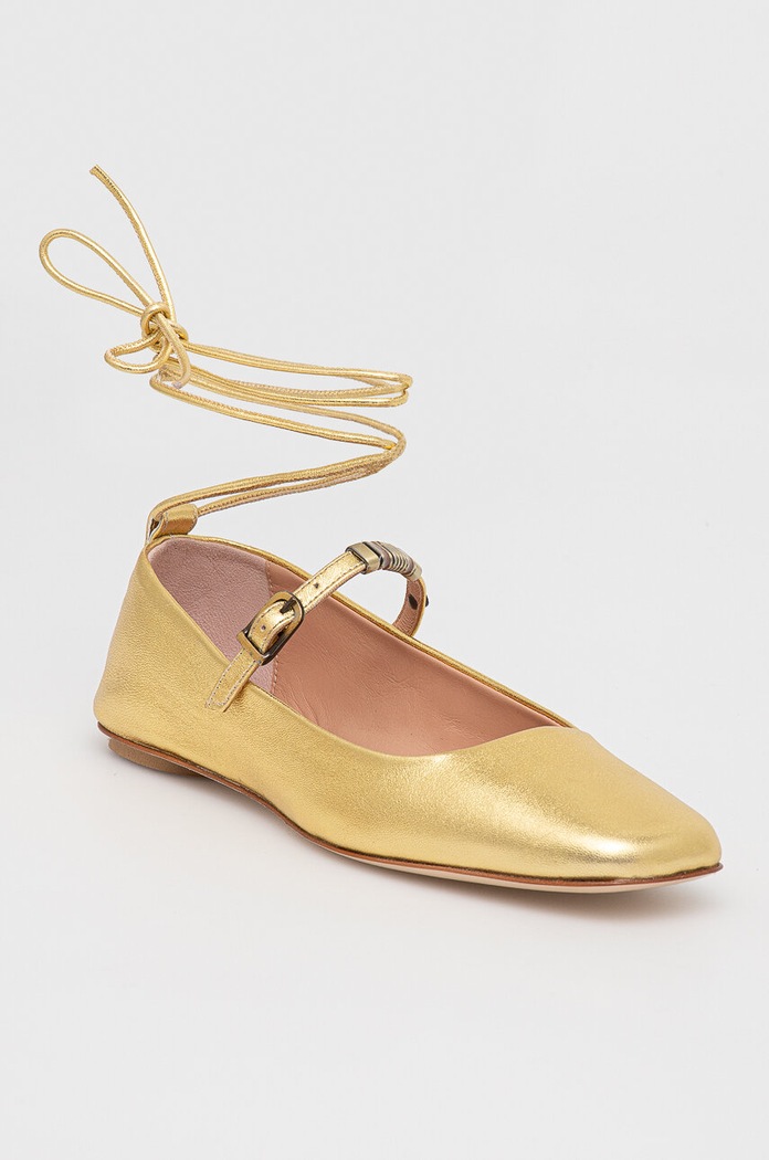 MAX&Co. balerini de piele aur 2416521057200