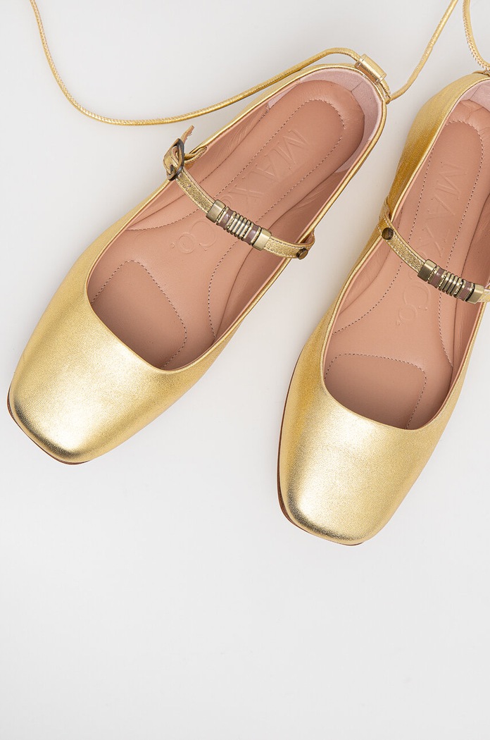 MAX&Co. balerini de piele 2416521057200 aur