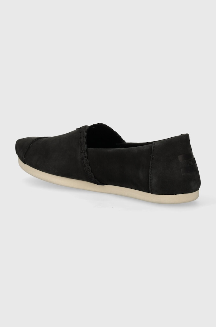 Obuća Espadrile od nubuk kože Toms Alpargata 10020666 crna