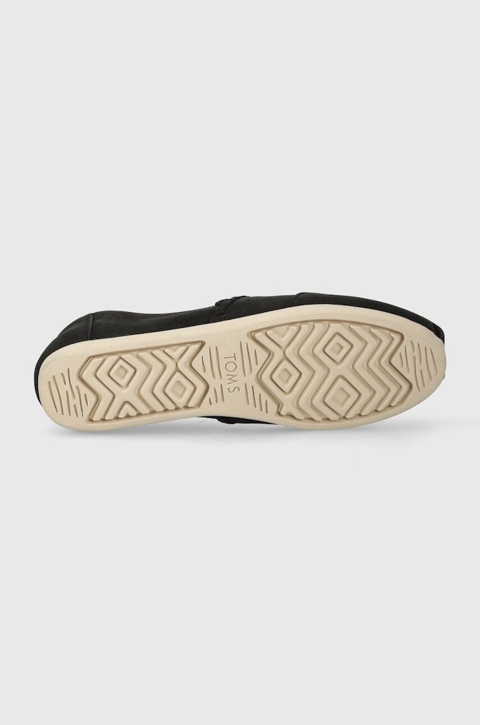 Espadrile od nubuk kože Toms Alpargata 10020666 crna