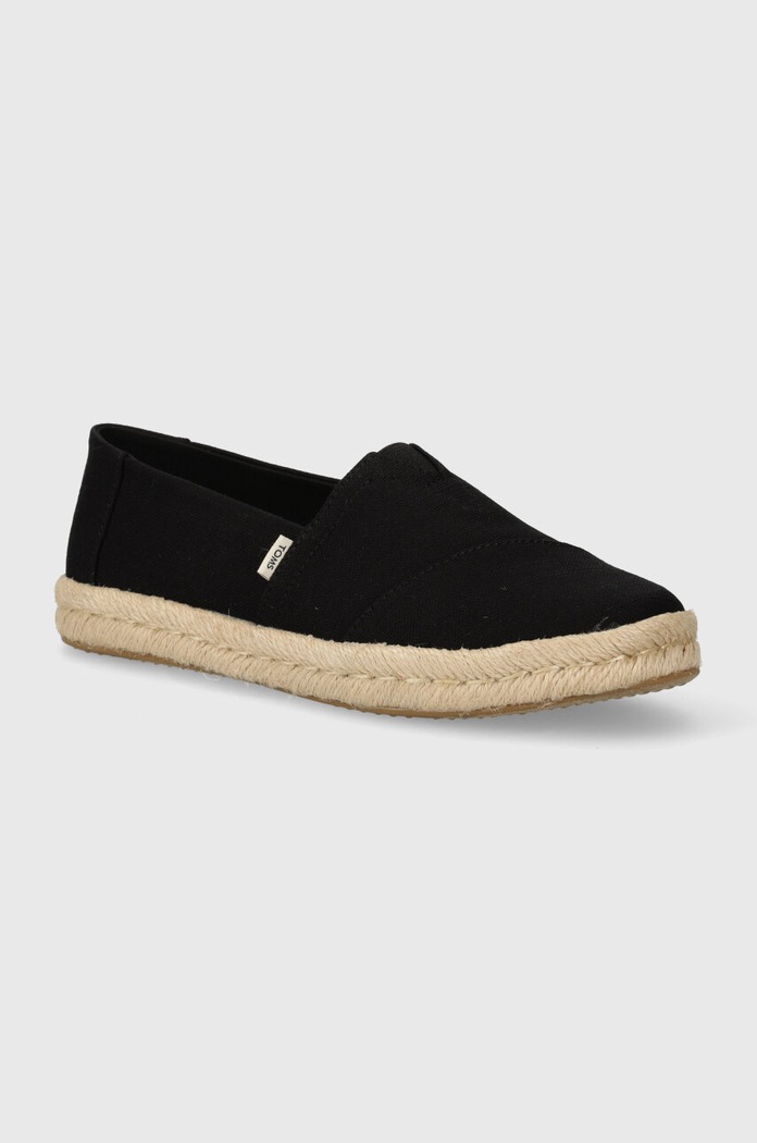 Espadrile Toms Alpargata Rope 2.0 ravna crna 10020687
