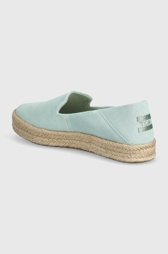 Обувки Велурени еспадрили Toms Carolina 10020686 тюркоазен
