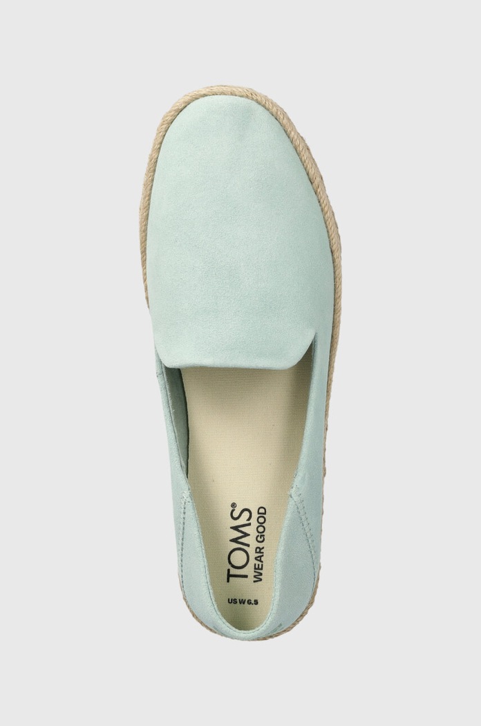 Велурени еспадрили Toms Carolina тюркоазен 10020686