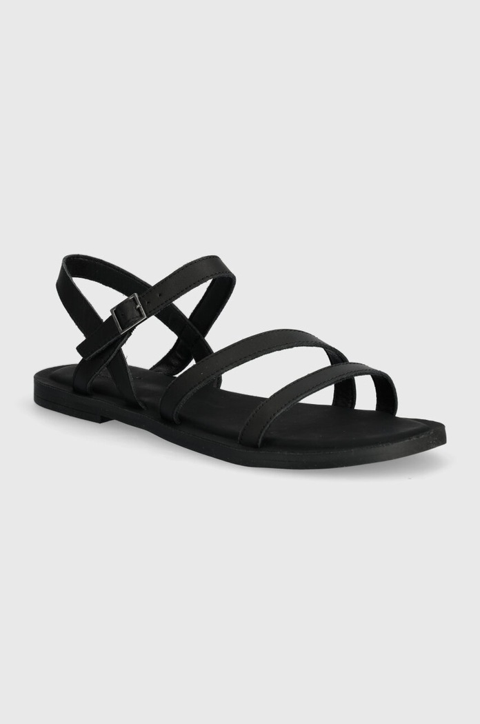 Kožne sandale Toms Kira ostalo crna 10020802