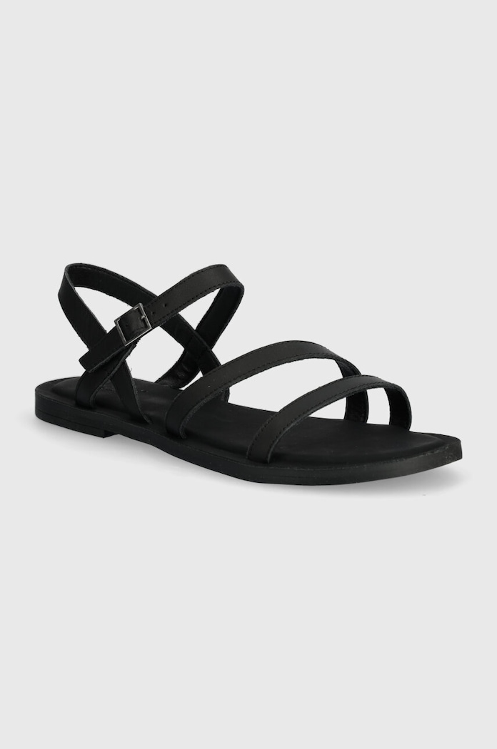 Kožne sandale Toms Kira ostalo crna 10020802