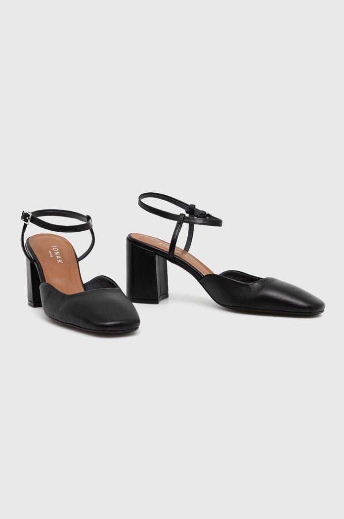 Jonak czółenka skórzane DANINO 3400159 czarny SS24