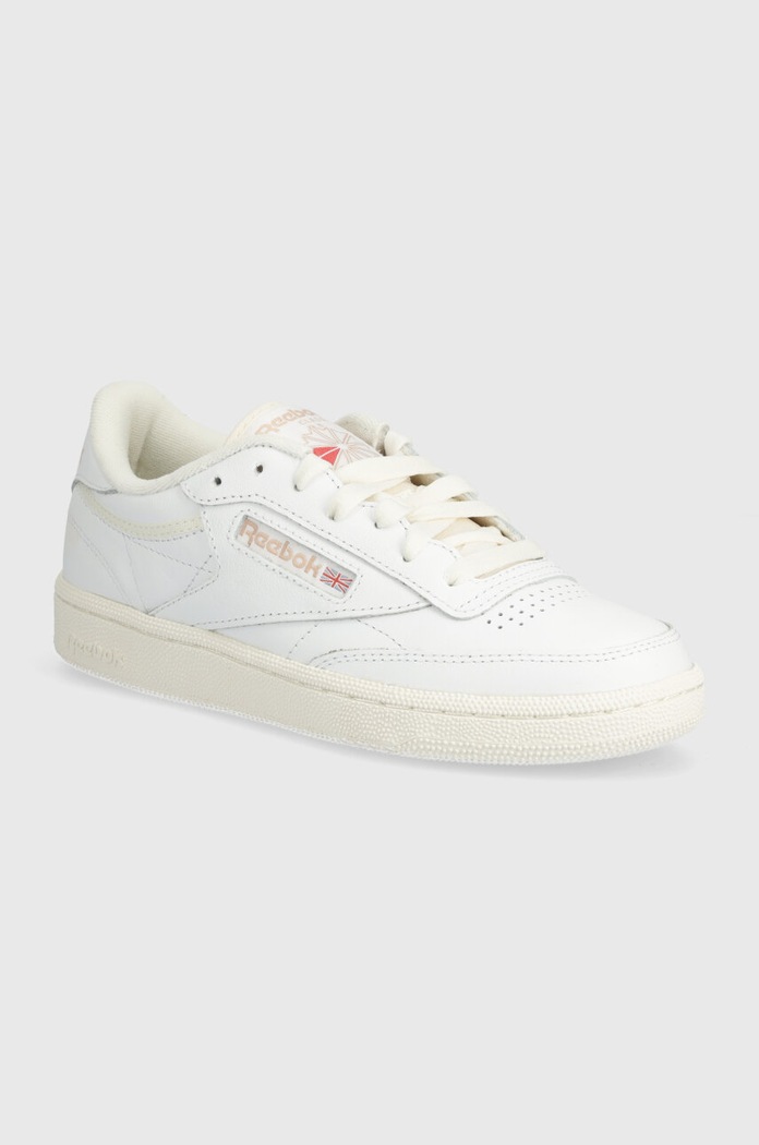 Reebok Classic sneakers din piele Club C 85 textil alb 100074234