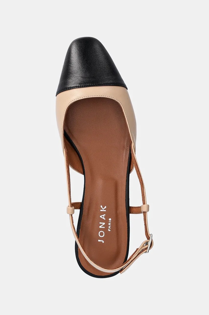 Jonak baleriny skórzane DHAPOU beżowy 6000116