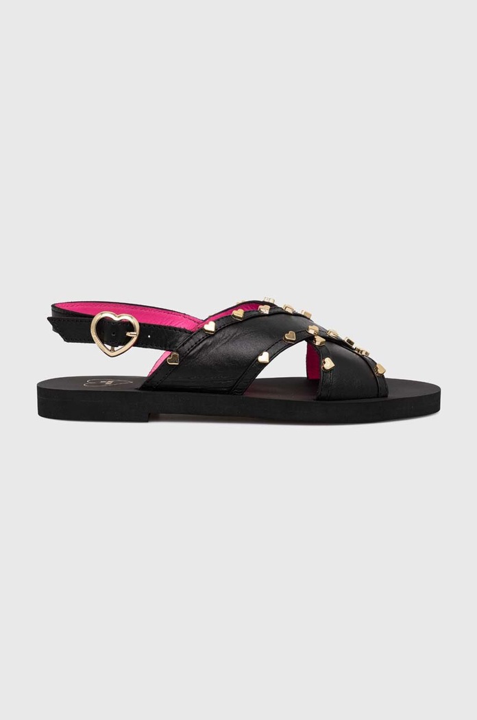 Love Moschino sandały skórzane JA16402G0IIA0000 czarny SS24